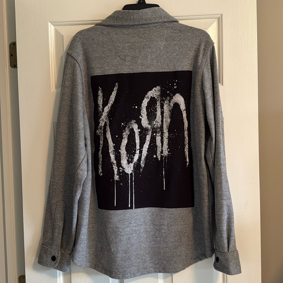 Hand Crafted Other - Upcycled KORN Graphic Tee On Berkley Jensen NWT Shacket Size M CUSTOM OOAK